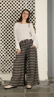 Akari Linen Blend Pant - Onyx