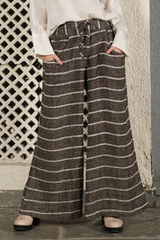 Akari Linen Blend Pant - Onyx
