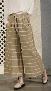 Akari Linen Blend Pant - Latte
