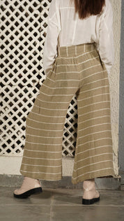 Akari Linen Blend Pant - Latte