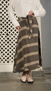 Vegas Linen Blend Skirt - Onyx