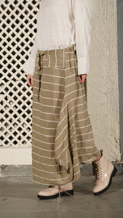 Donovan Linen Blend Skirt - Latte