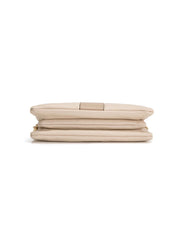 CANDICE LEATHER WALLET WITH SHOULDER STRAP - IVORY/PUTTY