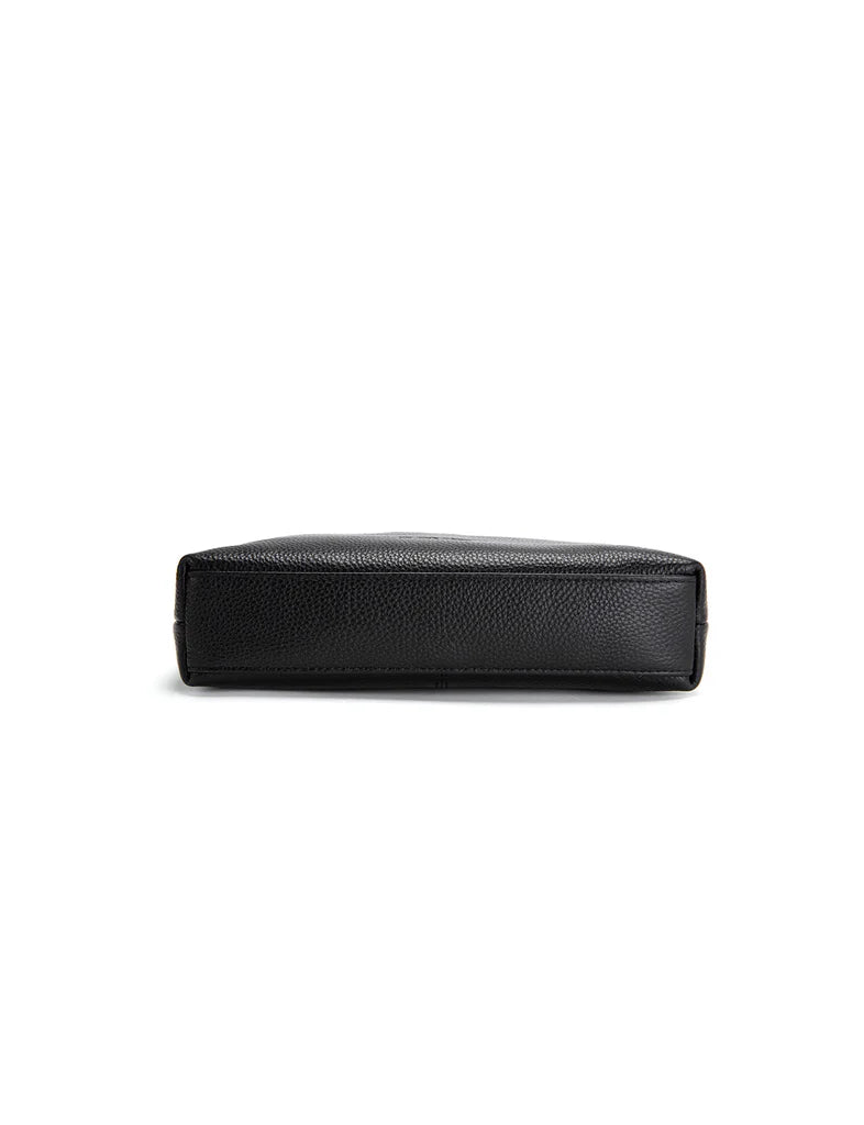 FRANCIS LEATHER XBODY BAG WITH RFID COMPARTMENT - BLACK/TAN
