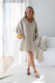 Fundamental Linen Ease Dress - Natural
