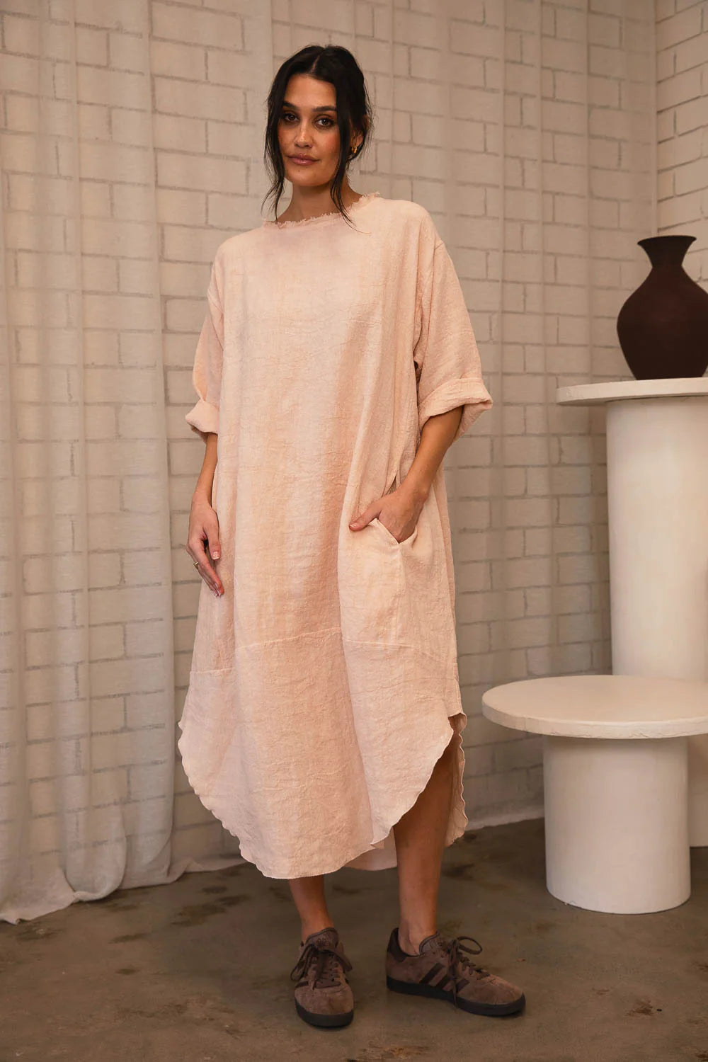 Eadie Malle Linen Dress - Blush