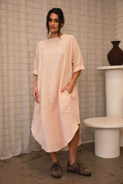 Eadie Malle Linen Dress - Blush