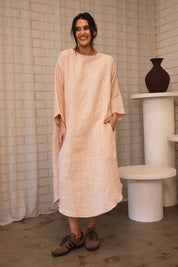 Eadie Malle Linen Dress - Blush