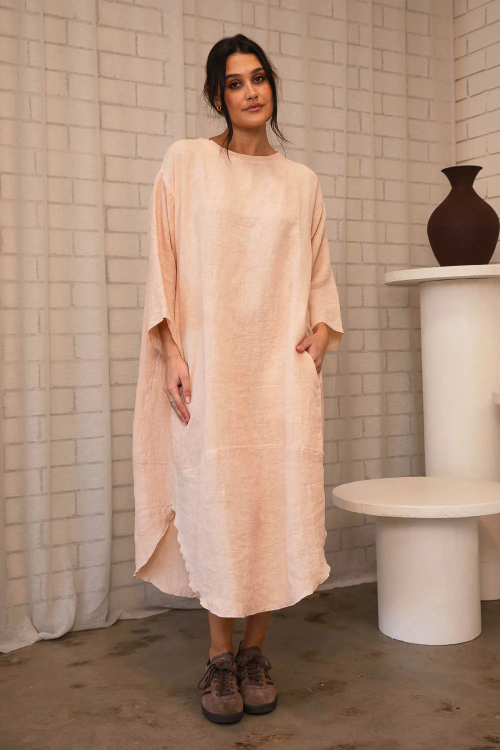 Eadie Malle Linen Dress - Blush