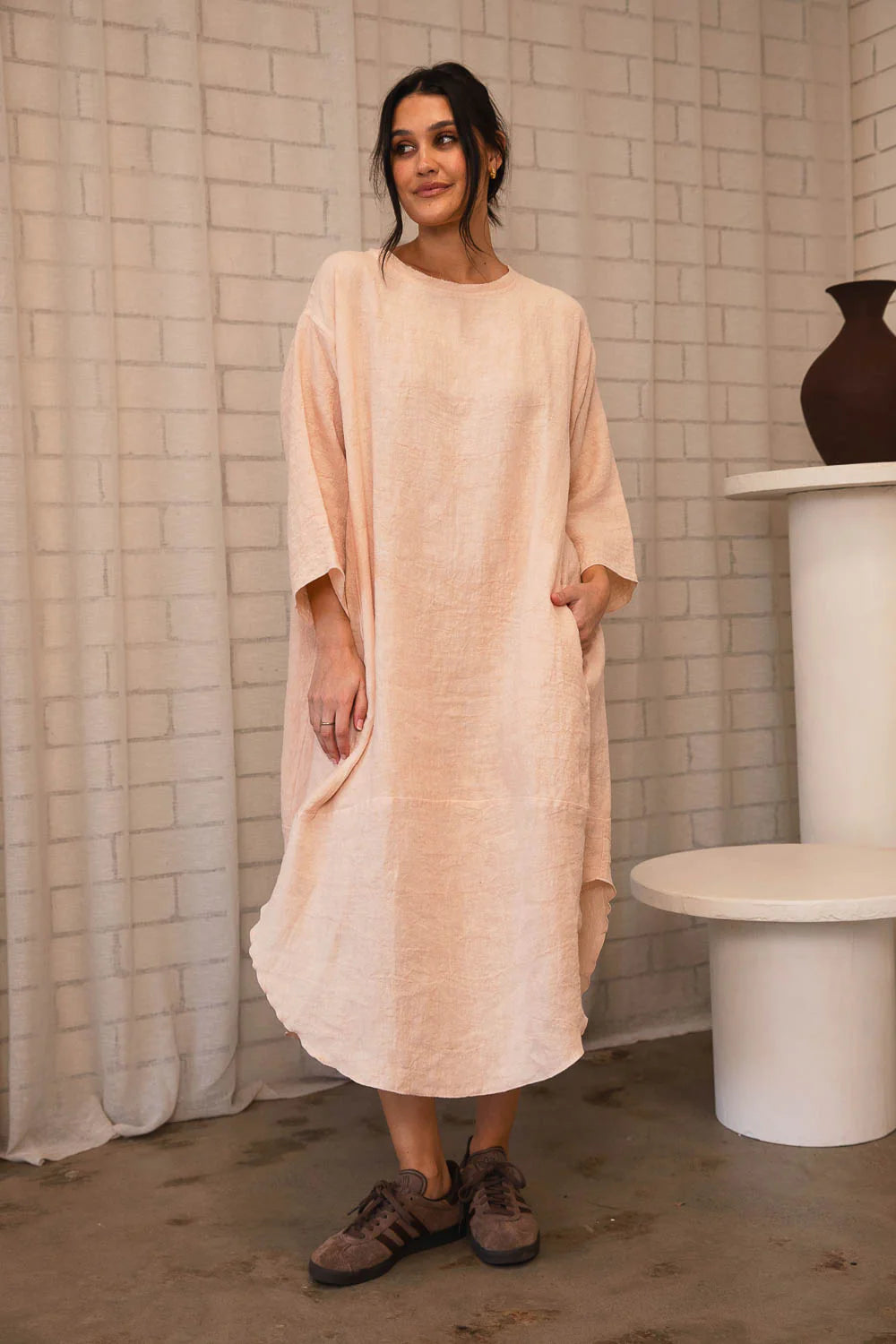 Eadie Malle Linen Dress - Blush