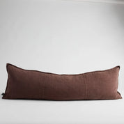 Luca Linen Long Lumbar - Chocolate