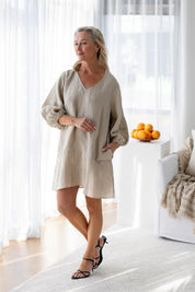 Fundamental Linen Ease Dress - Natural