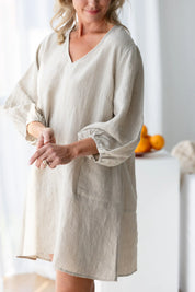 Fundamental Linen Ease Dress - Natural