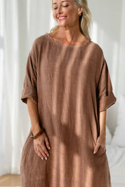 Eadie Malle Linen Dress - Clay