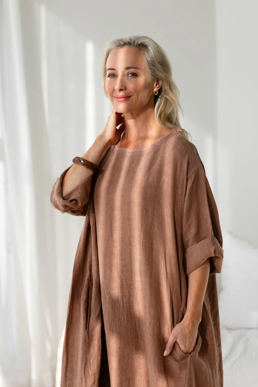 Eadie Malle Linen Dress - Clay