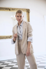 Classic Linen Blazer - Natural
