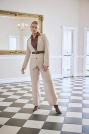 Classic Linen Blazer - Natural