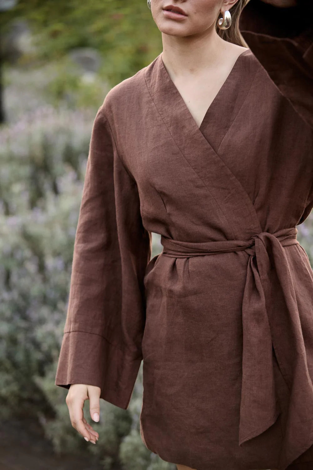 Frida Linen Dress - Chocolate