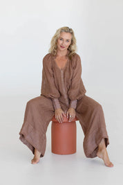 Mika Linen Blouse - Clay