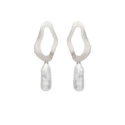 Single Link Earrings - Silver