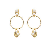 Bubble Ring Earrings - Gold