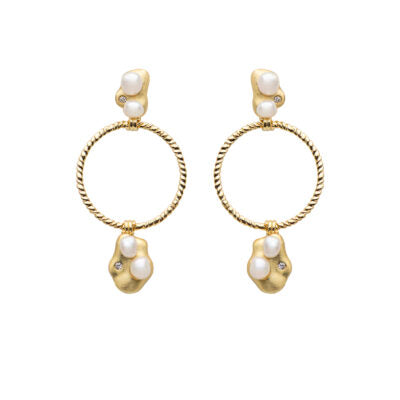 Bubble Ring Earrings - Gold