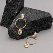 Bubble Ring Earrings - Gold