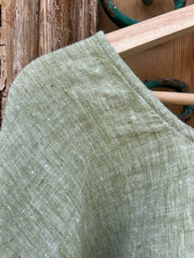 Olbia Top - Chambray Green Linen