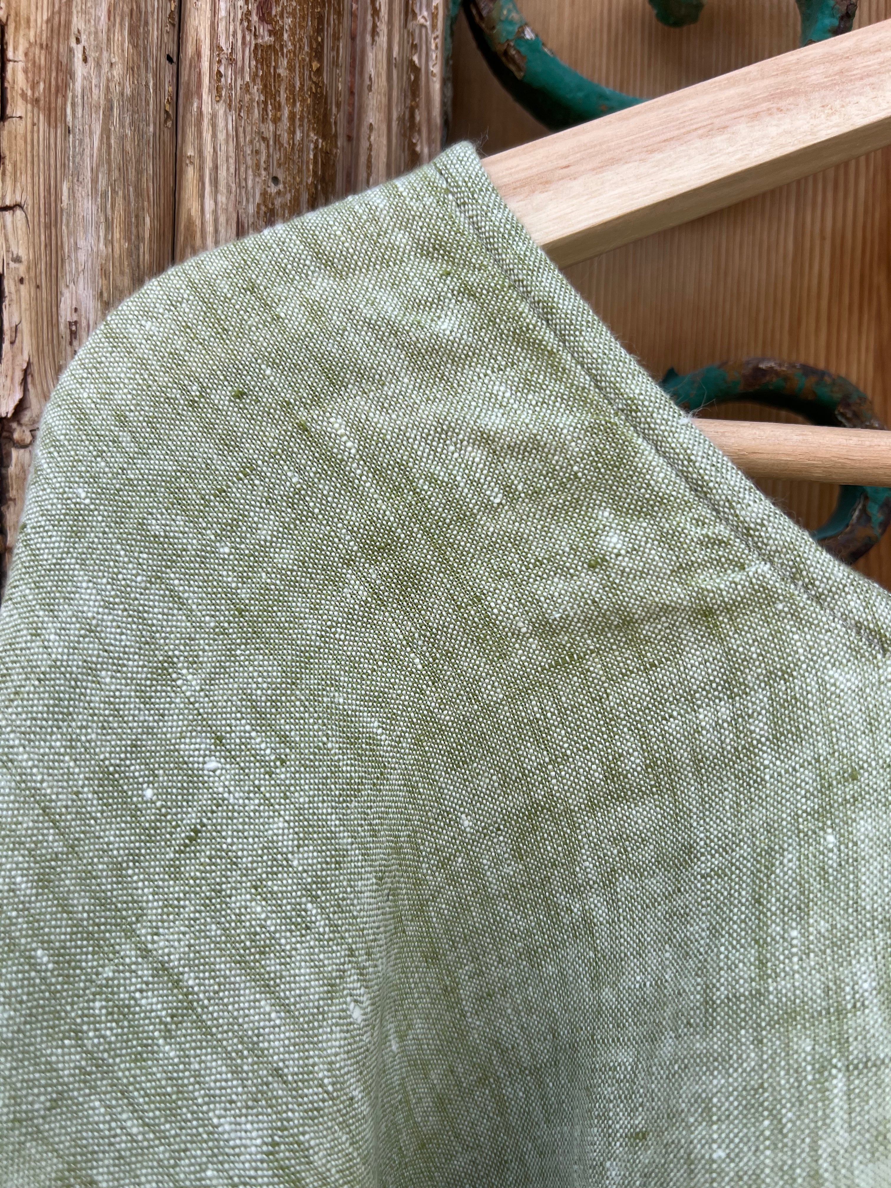 Olbia Top - Chambray Green Linen