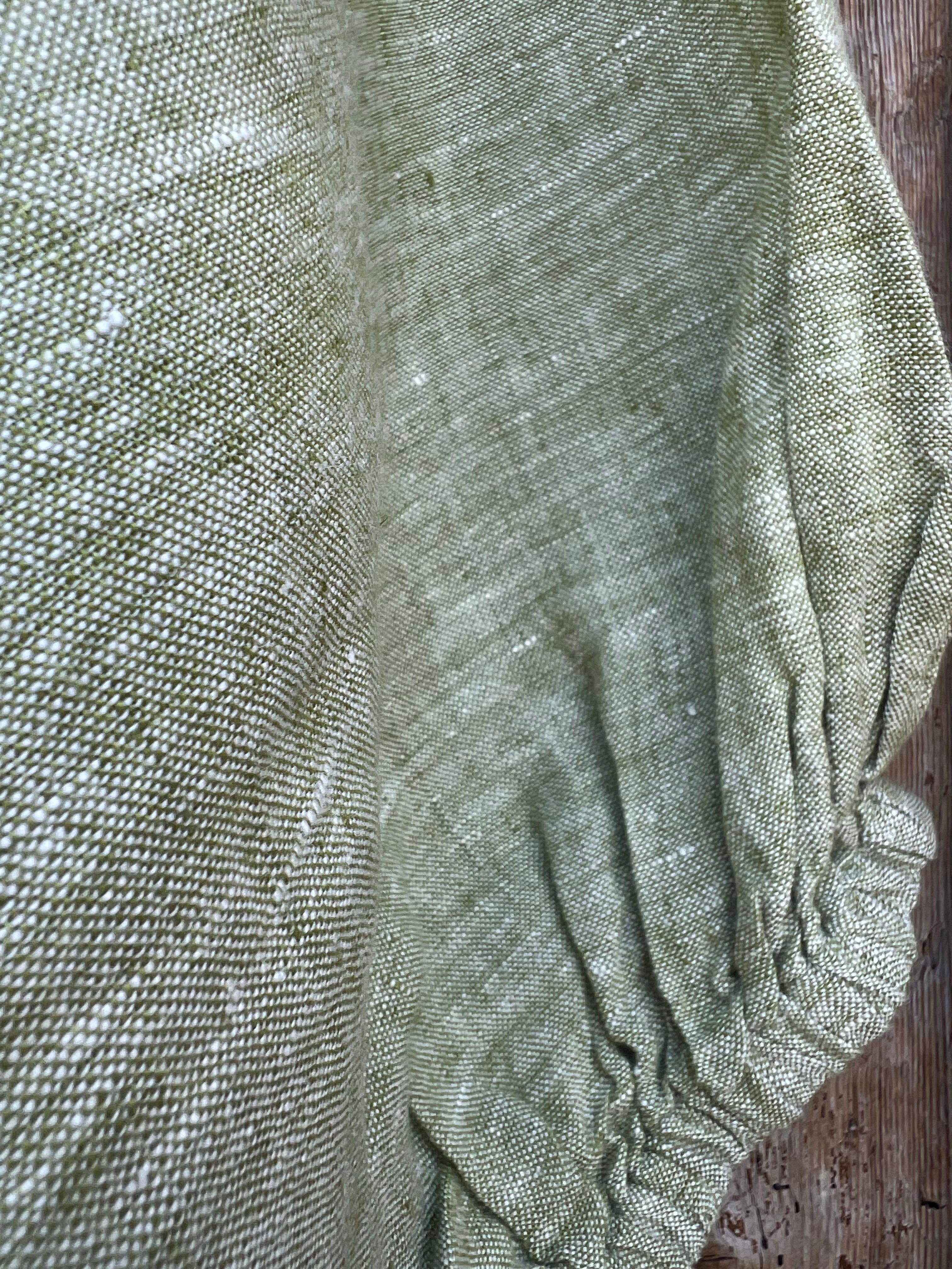 Olbia Top - Chambray Green Linen