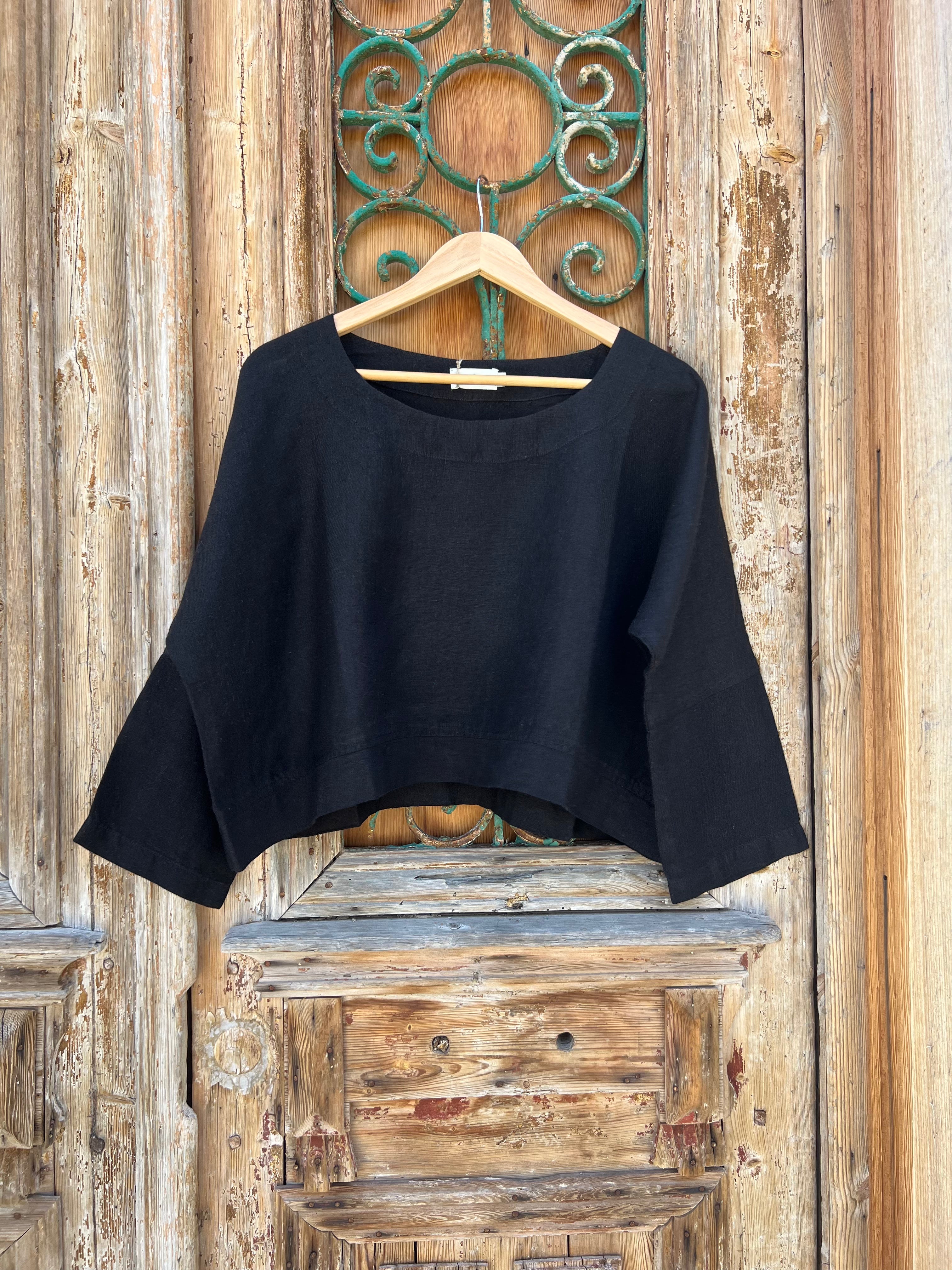 Monti Top - Black Linen
