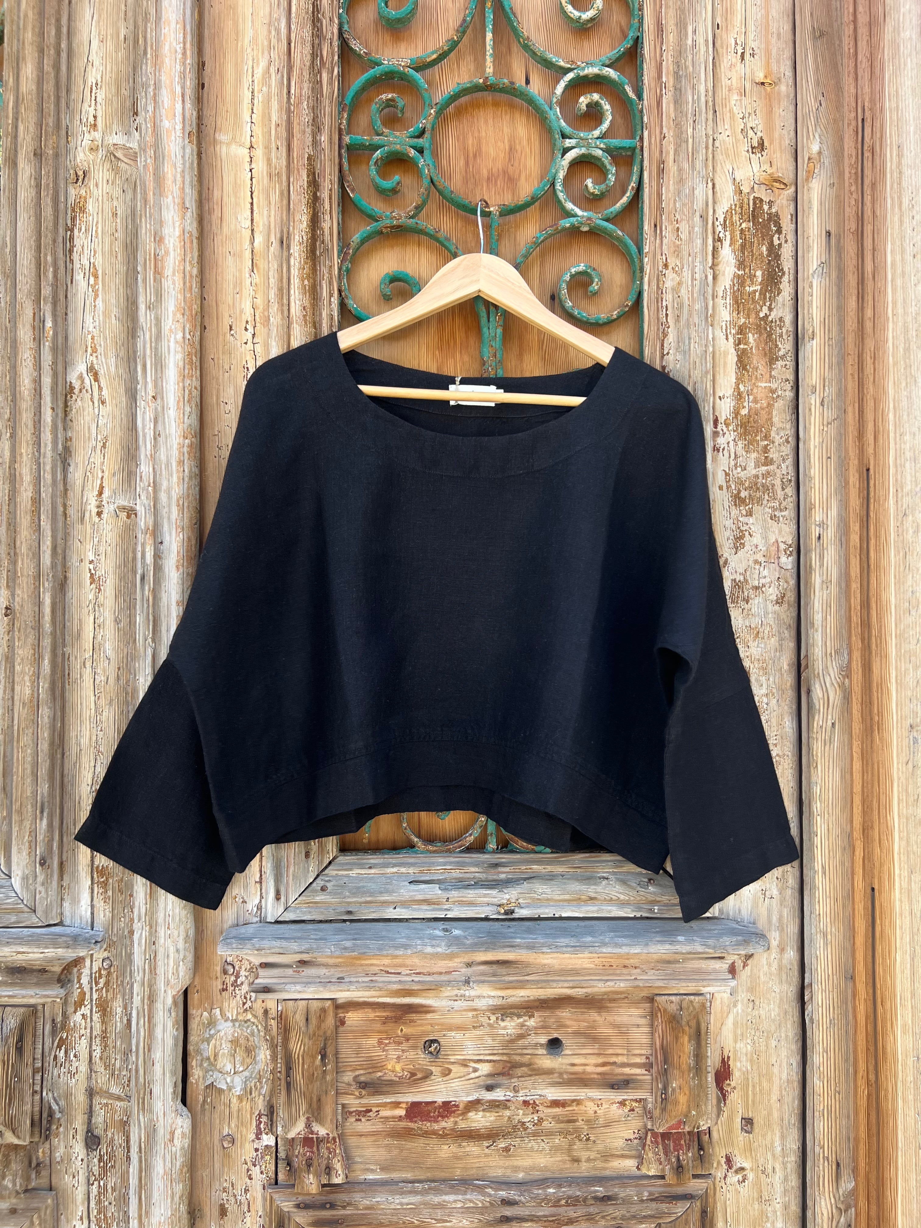 Monti Top - Black Linen