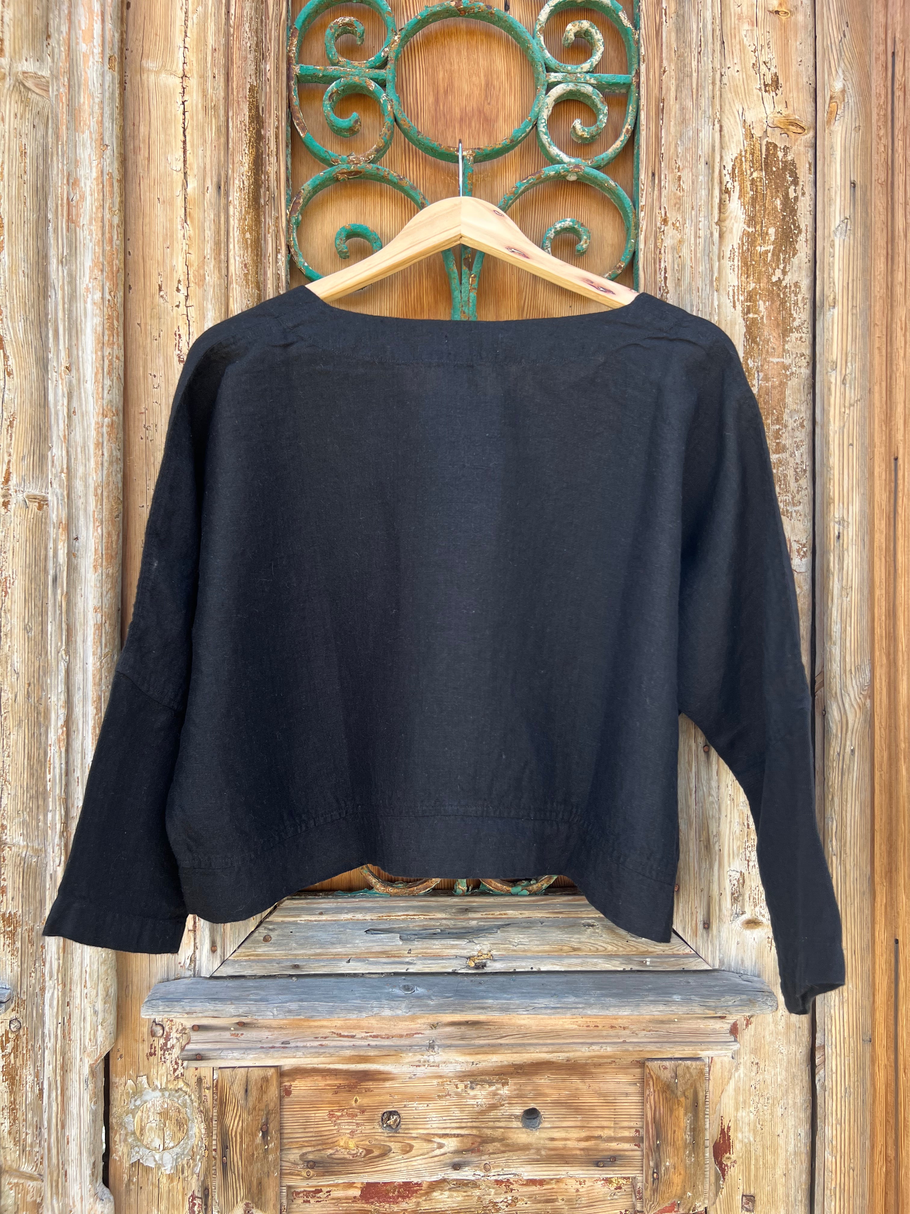 Monti Top - Black Linen