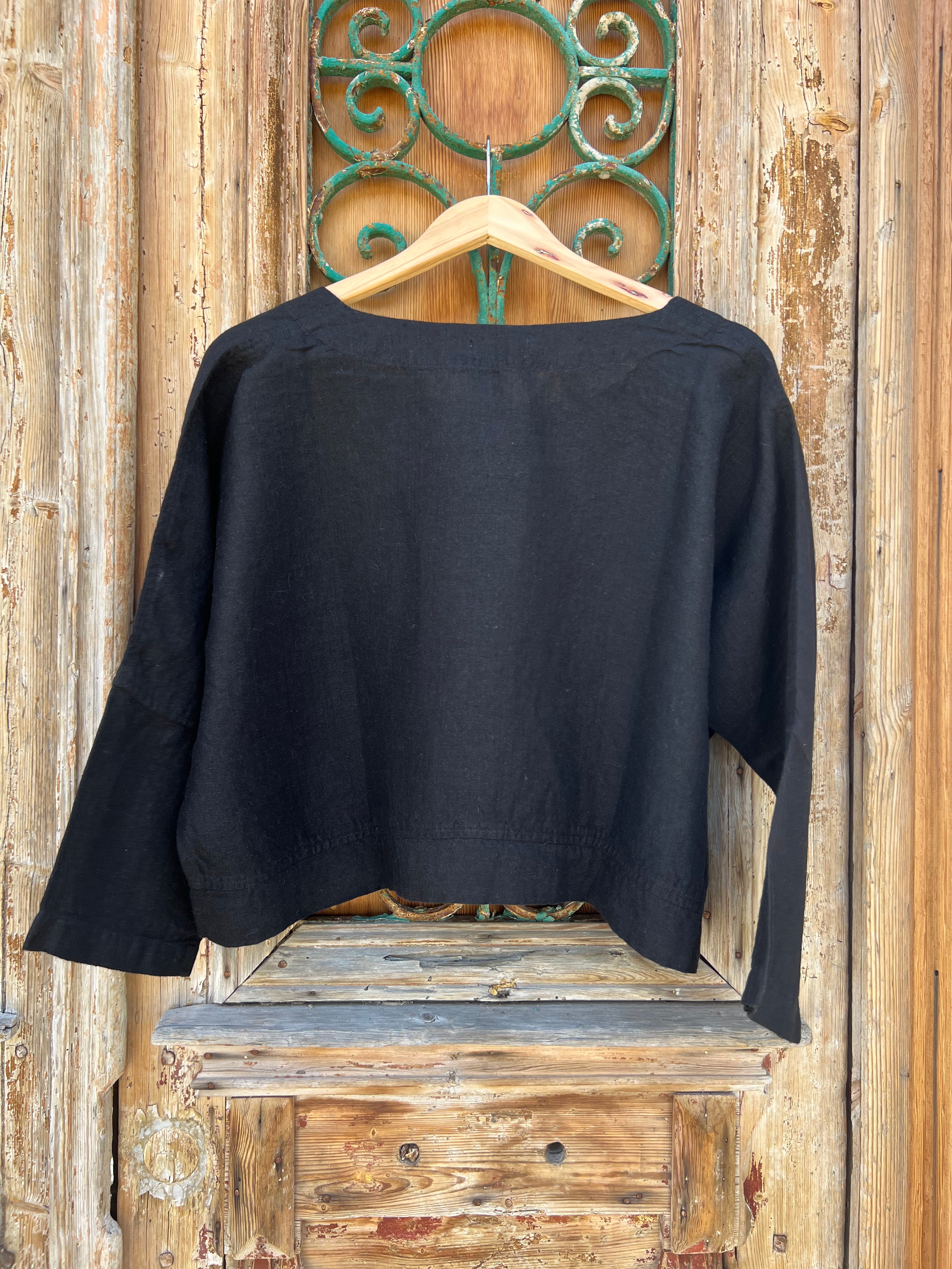 Monti Top - Black Linen