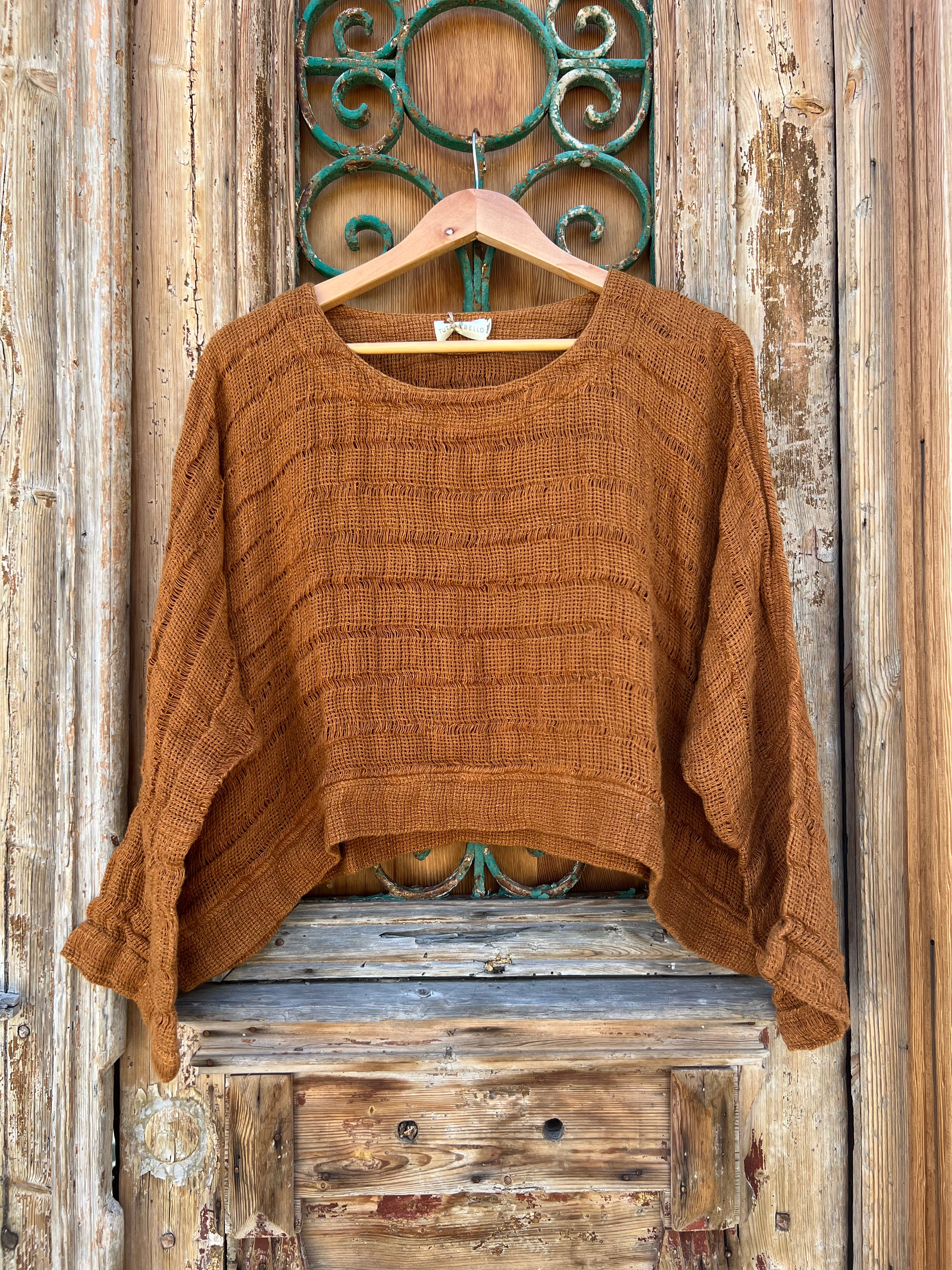 Monti Top - Rust Spaced Heavy Mesh