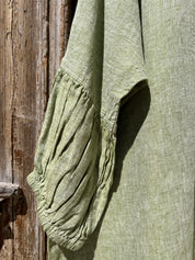 Ottana Top - Chambray Green Linen PS