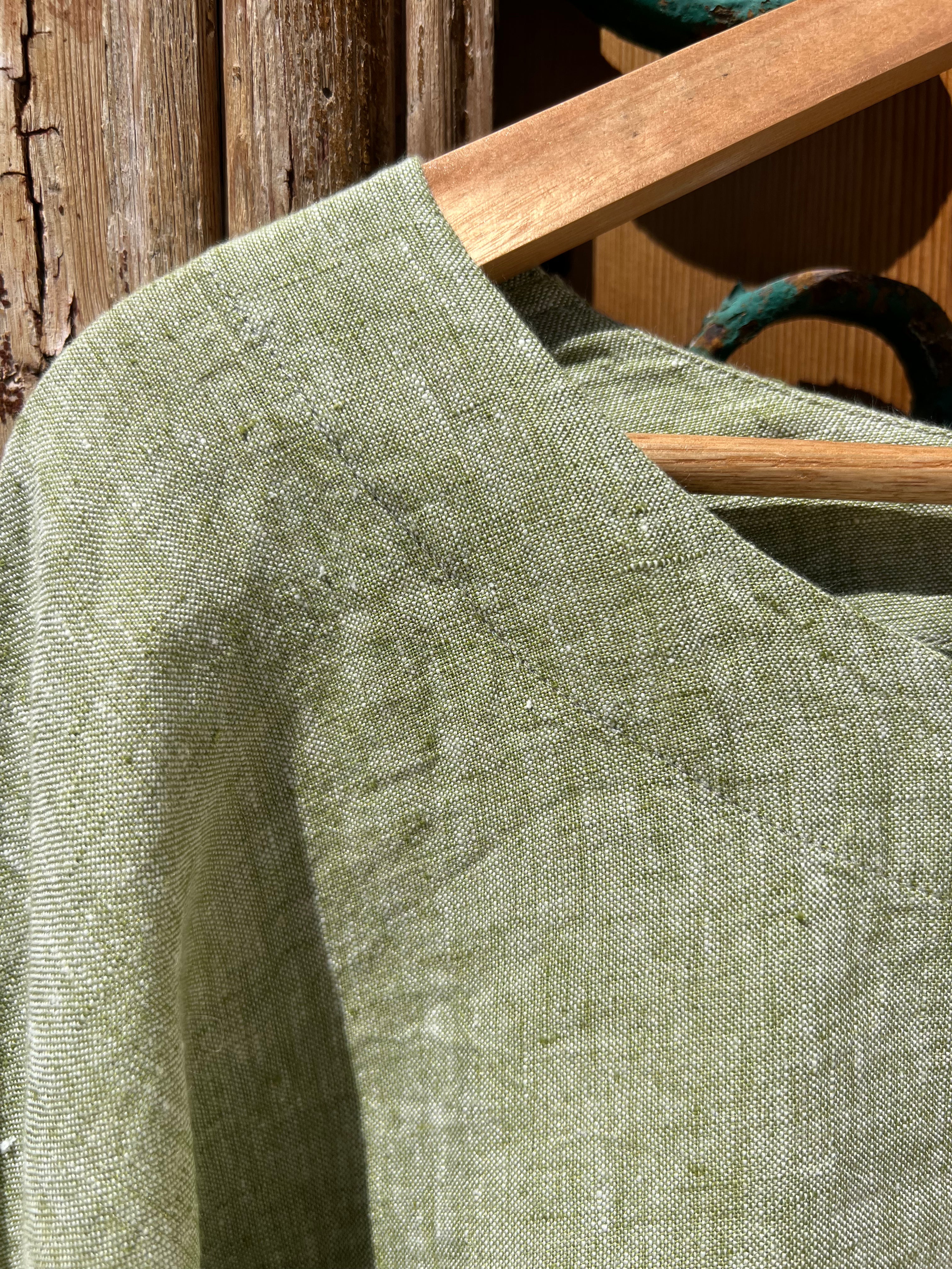 Ottana Top - Chambray Green Linen PS