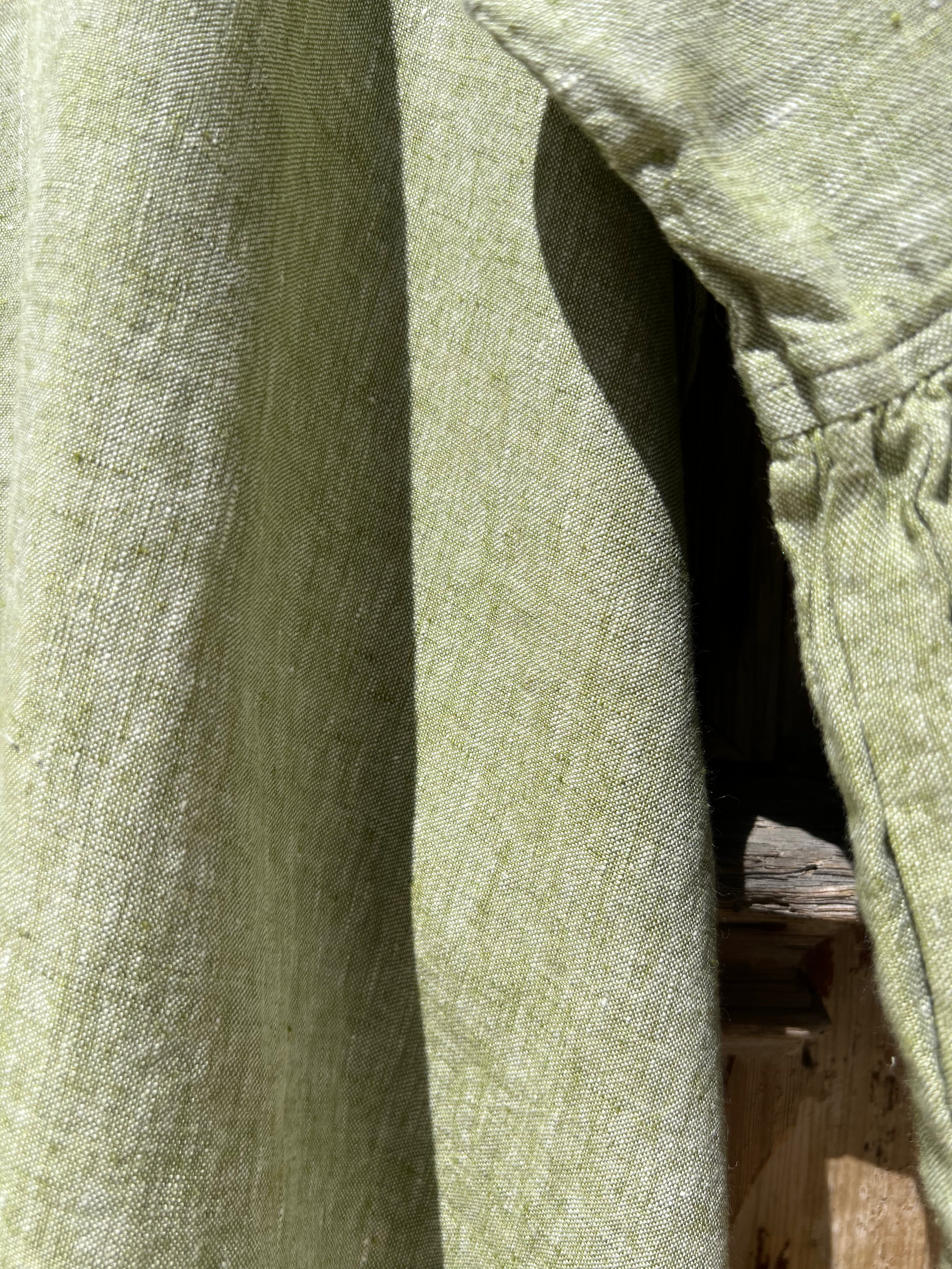 Ottana Top - Chambray Green Linen PS