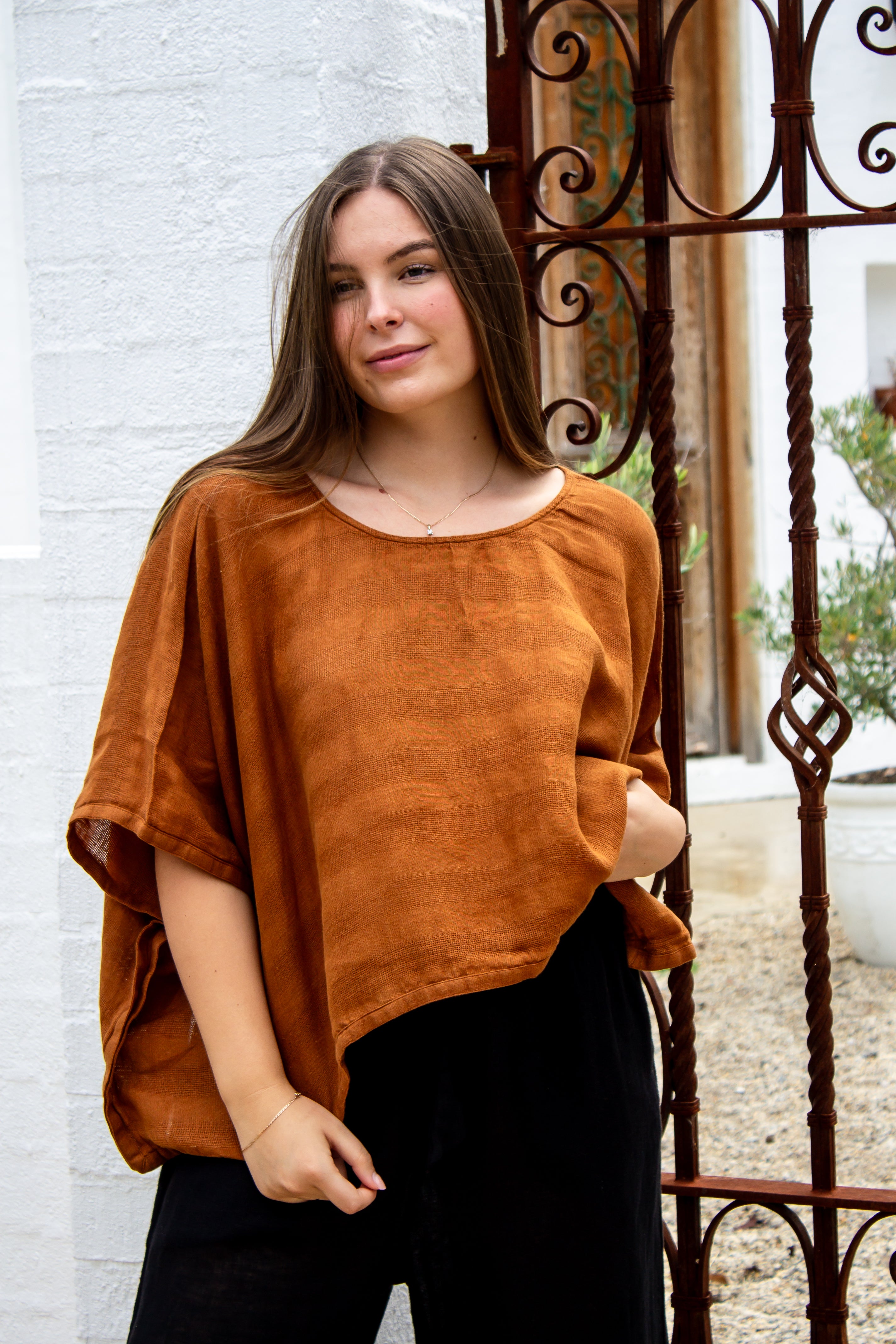 Anela Top - Rust Combo