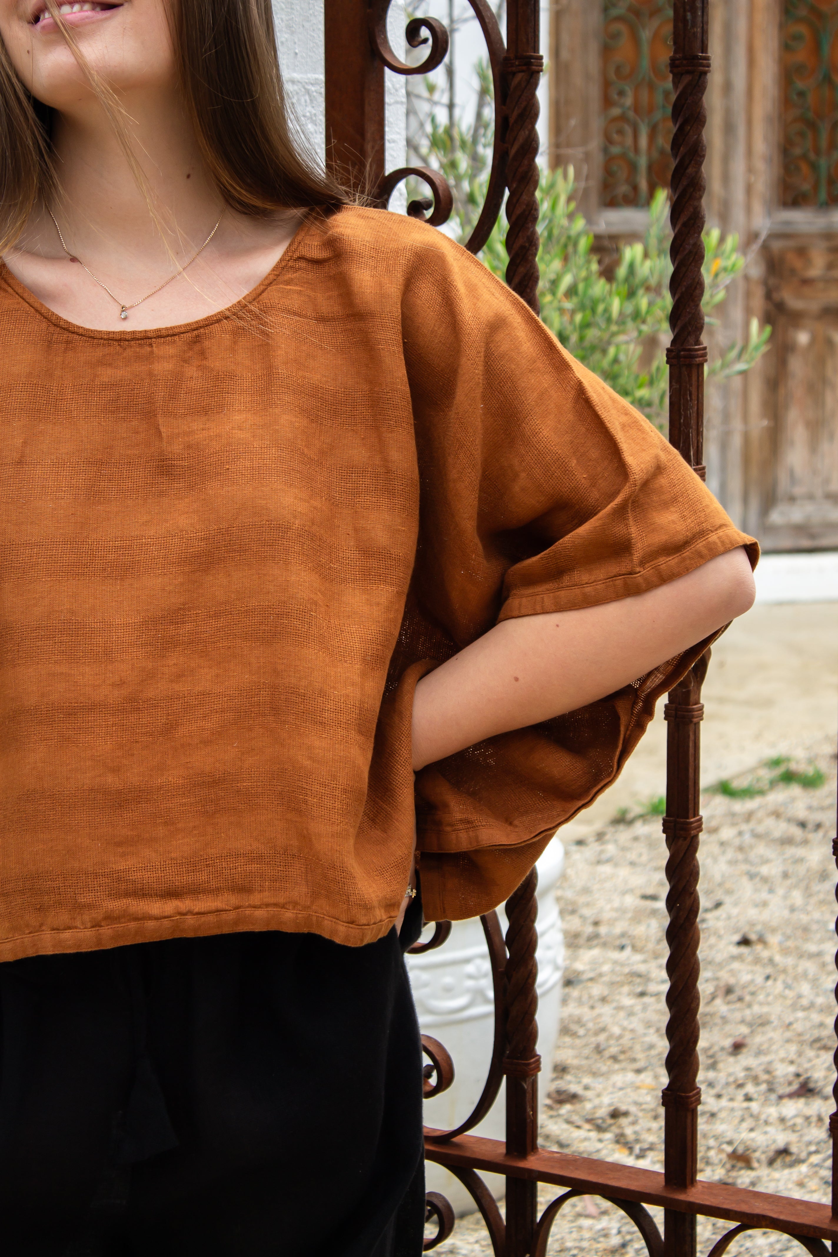 Anela Top - Rust Combo