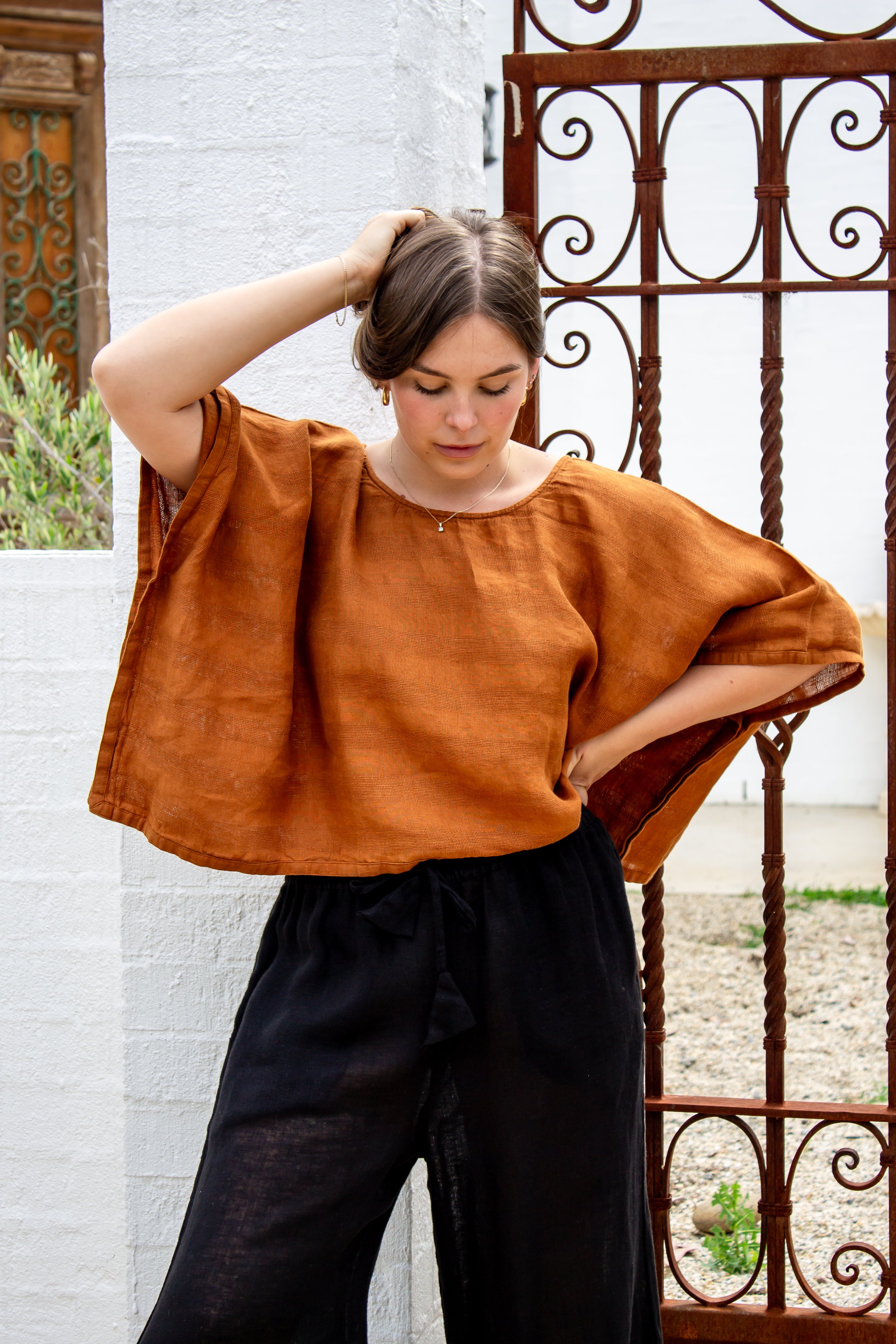 Anela Top - Rust Combo