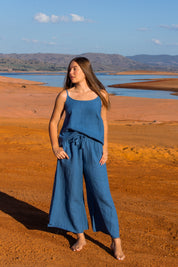 Bosa Cami - Azure Linen