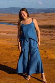 Bosa Cami - Azure Linen