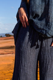 Alghero Pants - Black + Azure Mesh