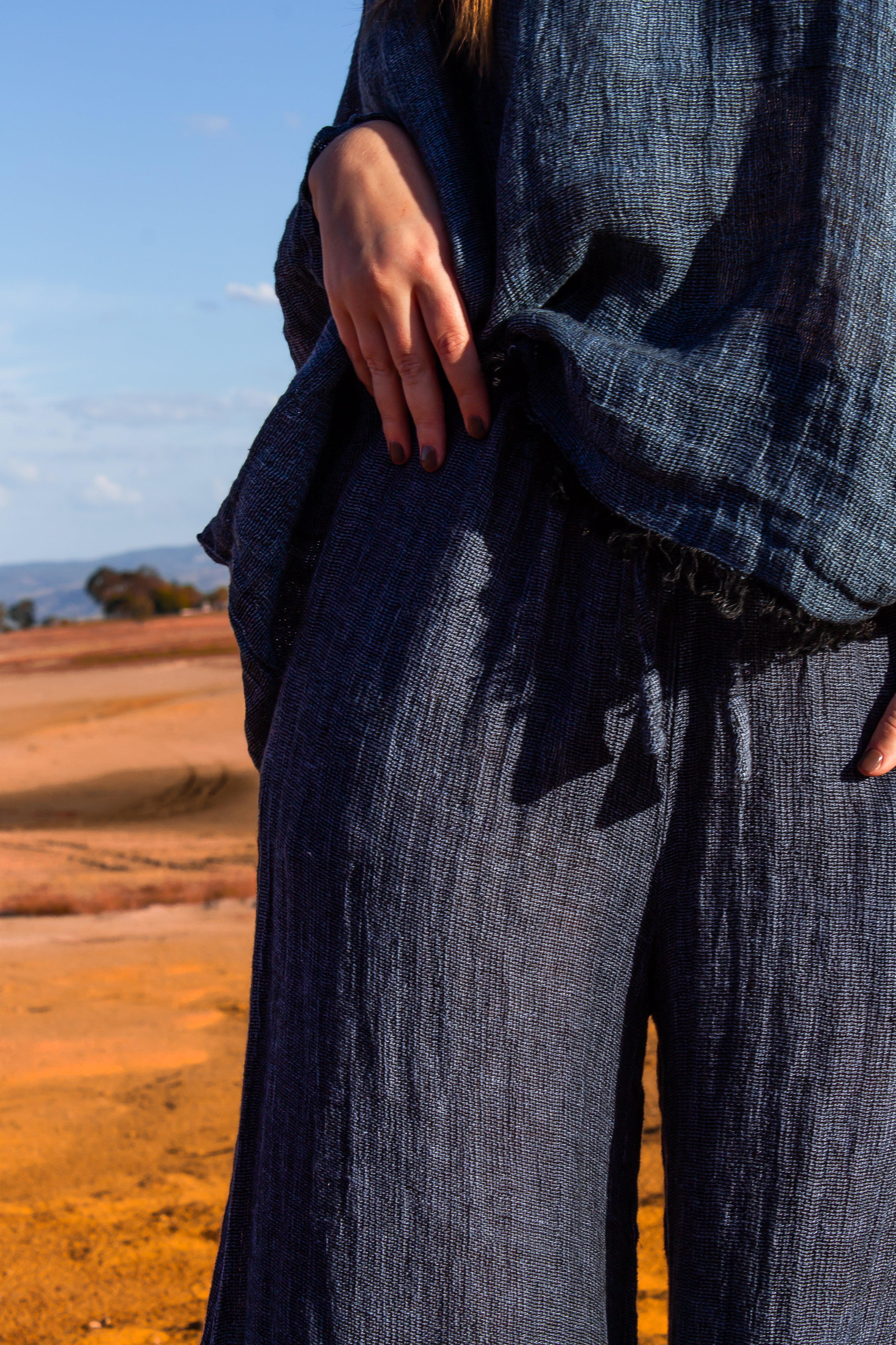 Alghero Pants - Black + Azure Mesh