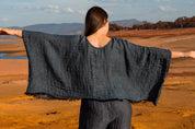 Bono Top - Black + Azure Mesh