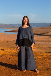 Alghero Pants - Black + Azure Mesh