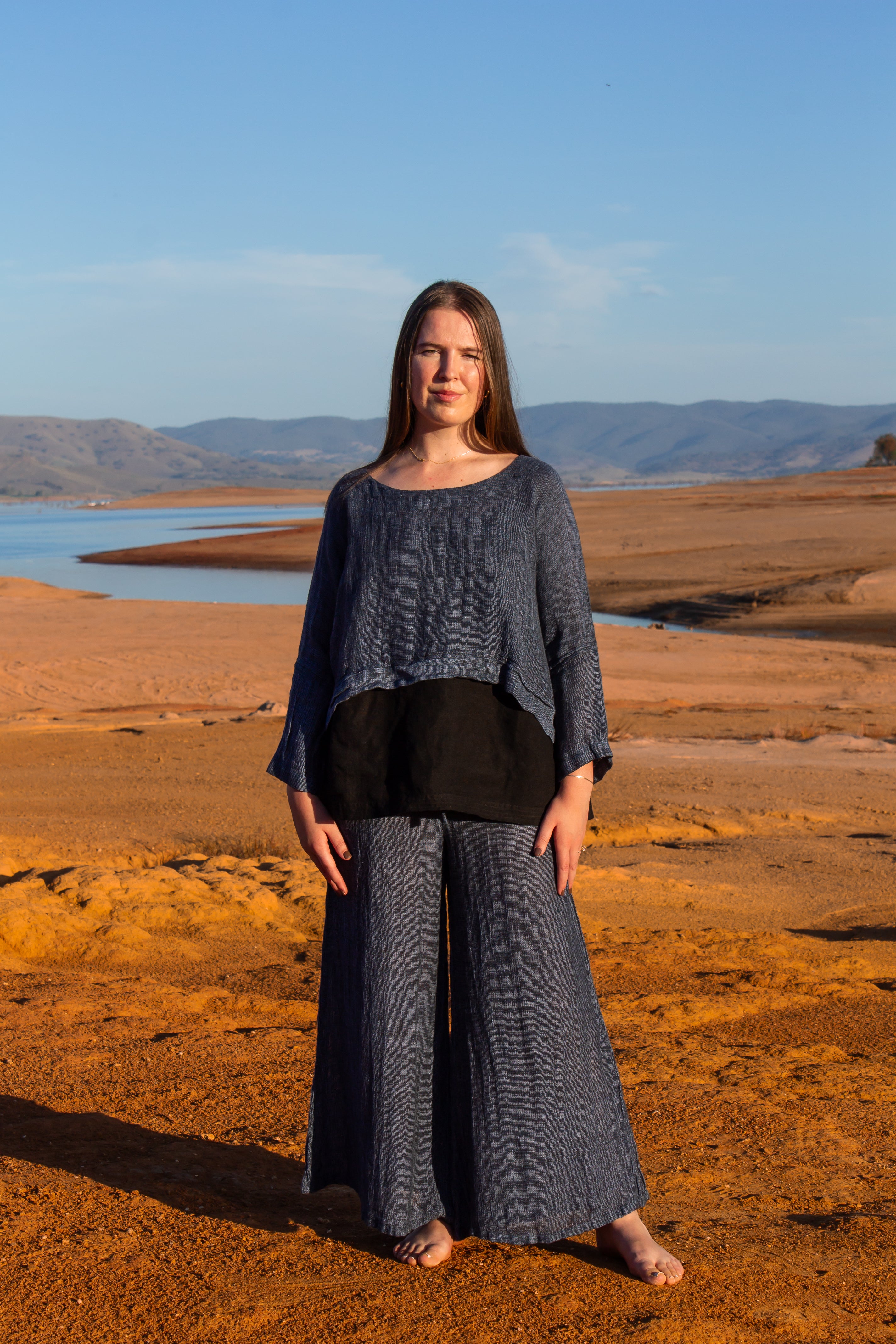 Alghero Pants - Black + Azure Mesh