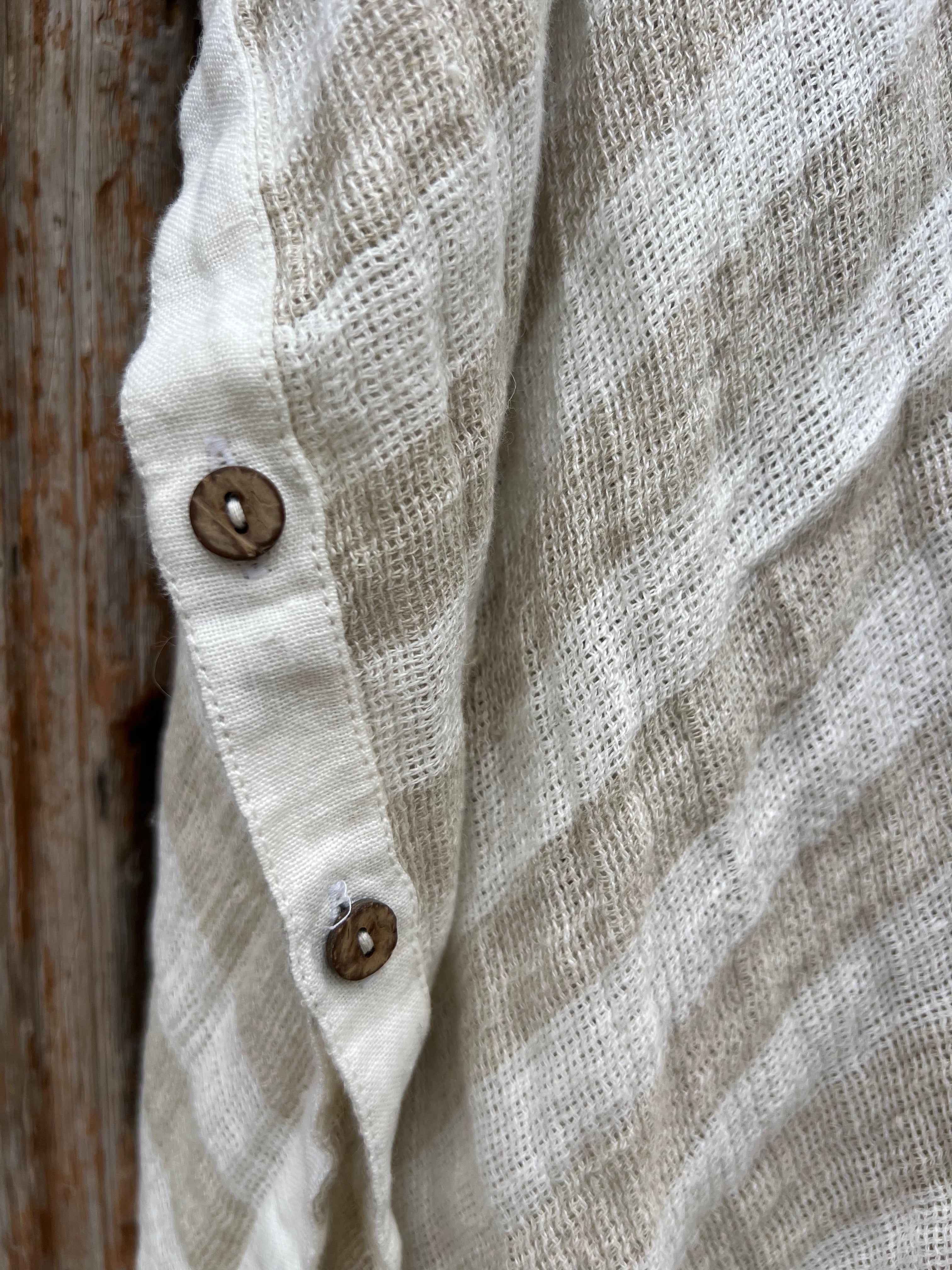 Badesi Jacket - Natural & White Stripe Mesh