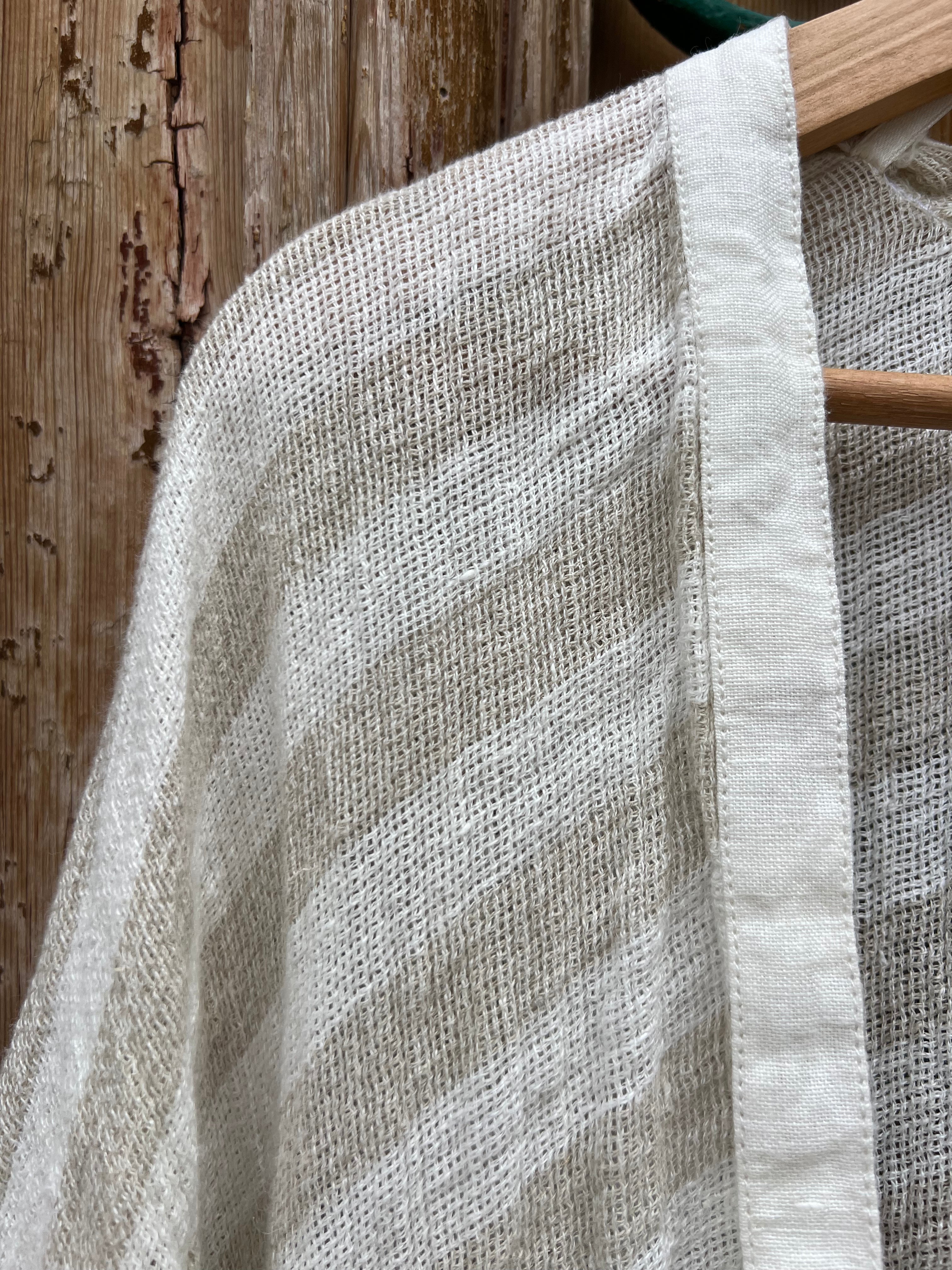 Badesi Jacket - Natural & White Stripe Mesh